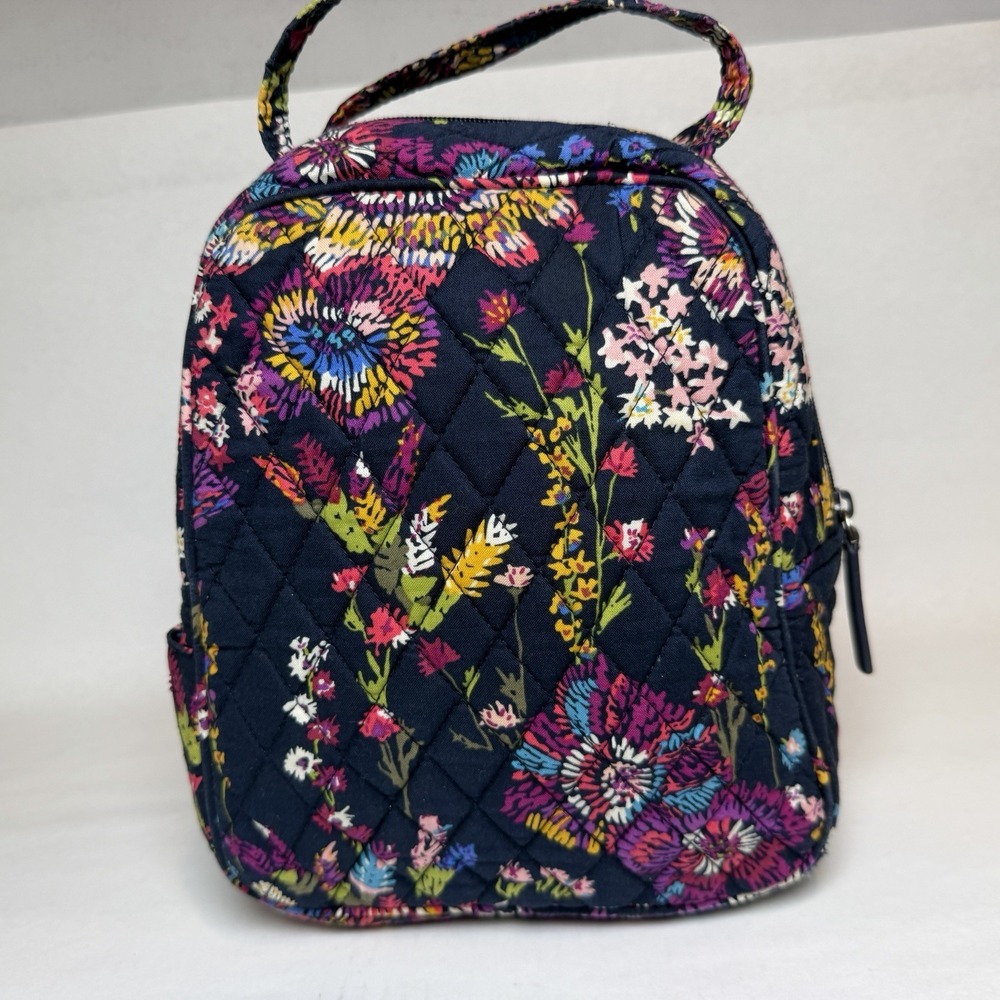 Vera Bradley Lunch Bunch Bag Insulated Lunchbox Midnight Wildflowers Floral - Picture 4 of 9